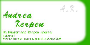 andrea kerpen business card